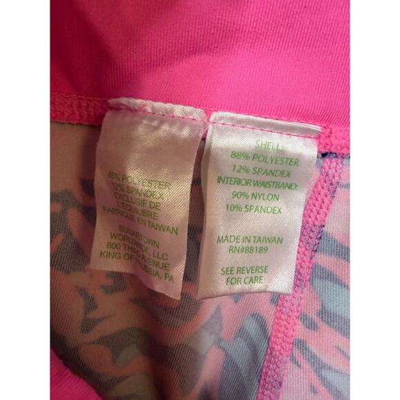Lilly Pulitzer Athletic Luxletic Leggings Lobstah Roll M Vibrant Neon - Picture 5 of 8